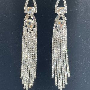 Beautiful long crystal earrings.